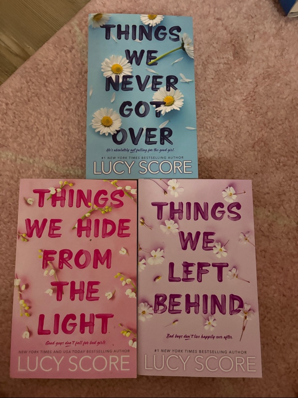 Lucy Score 'Things' Trio - Blue, Pink & Lavender Paperback Set